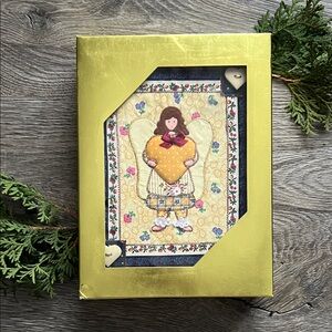 VINTAGE Country Angel Photo Album: Applique Fabric, Heart Buttons Quilted